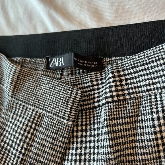 Zara Jogger Waist Plaid Pants S - Picture 4 of 4